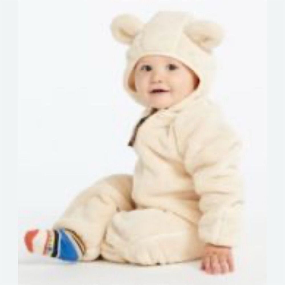L.L. Bean Infant Fleece Bear Suit Unisex Multicolor One-Piece 0-3M